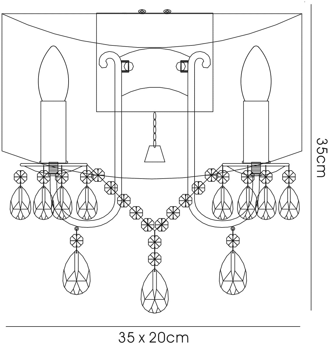 Olivia Antique Brass-Ivory Cream Crystal Wall Lights Diyas Shaded Wall Lights